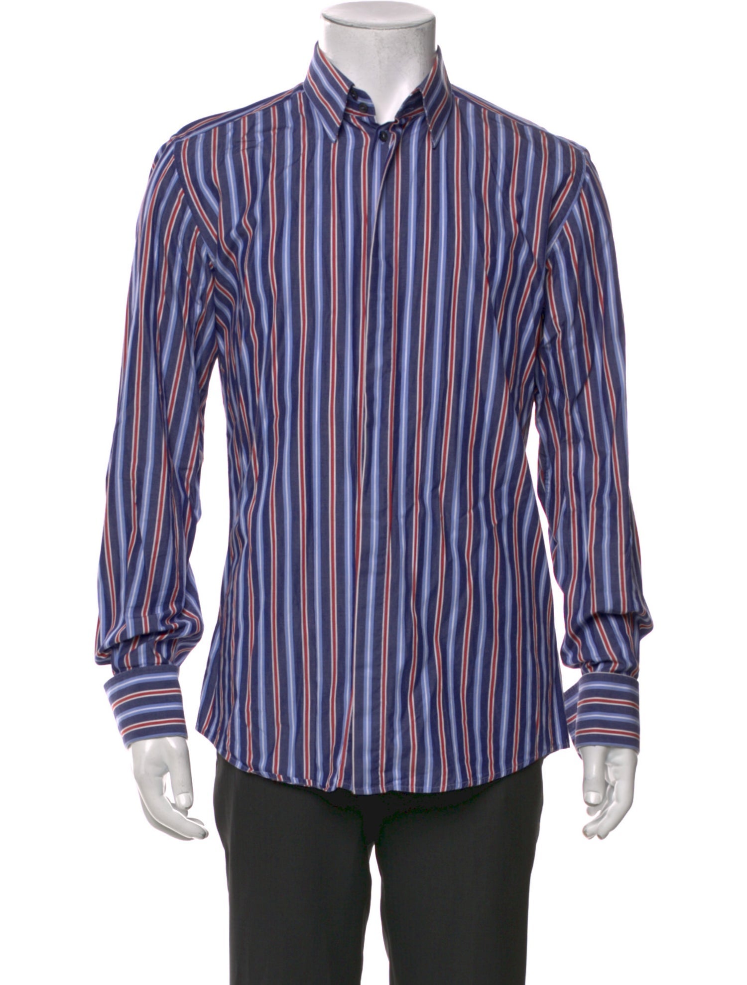 Dolce & Gabbana Striped Long Sleeve Dress Shirt