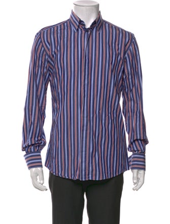 Dolce & Gabbana Striped Long Sleeve Dress Shirt