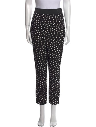 Dolce & Gabbana Polka Dot Print Straight Leg Pants