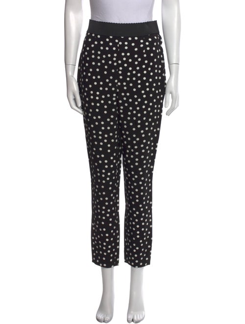 Dolce & Gabbana Polka Dot Print Straight Leg Pants