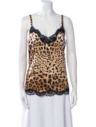 Dolce & Gabbana Silk Animal Print Nightgown