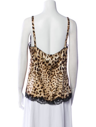 Dolce & Gabbana Silk Animal Print Nightgown