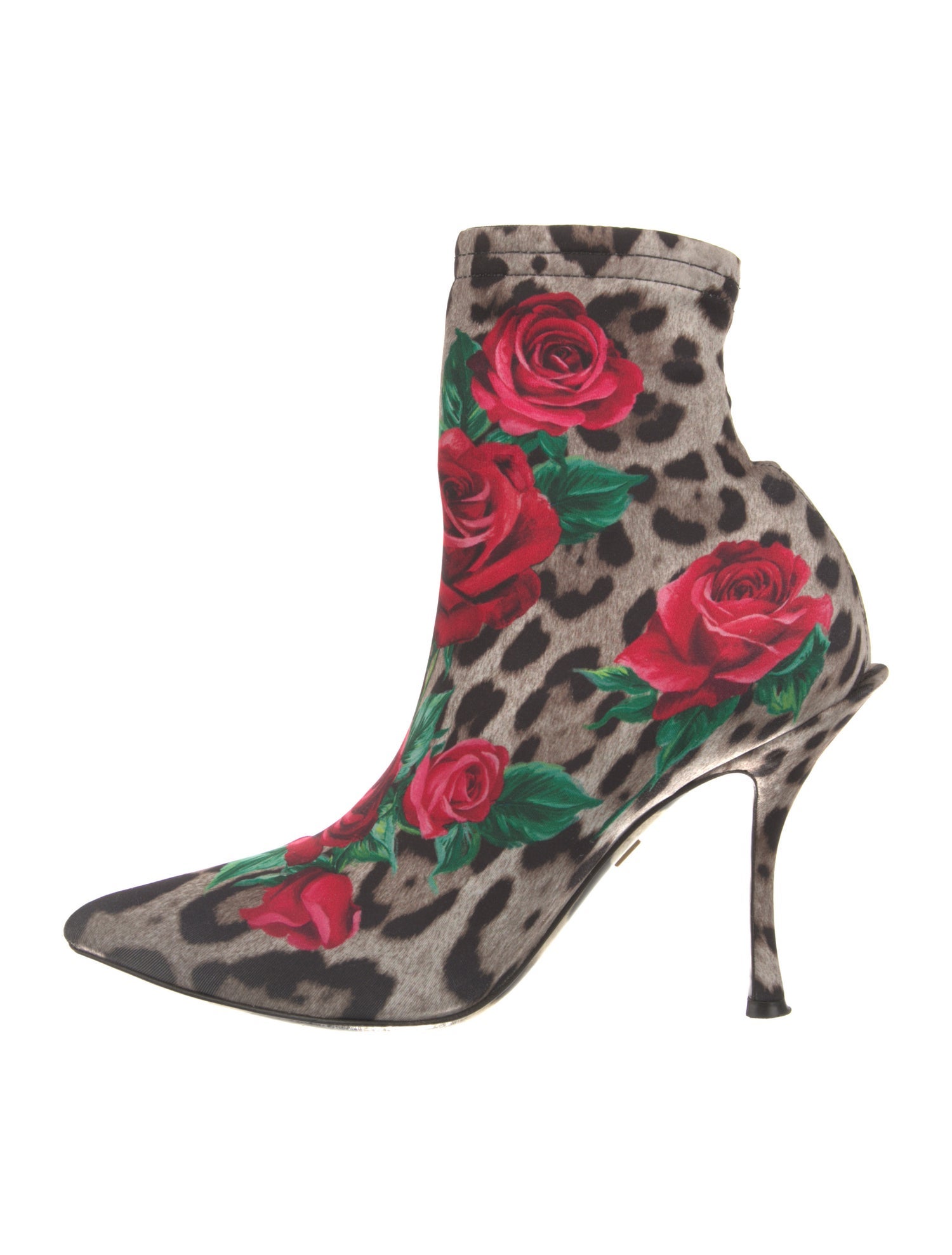 Dolce & Gabbana Neoprene Floral Print Sock Boots