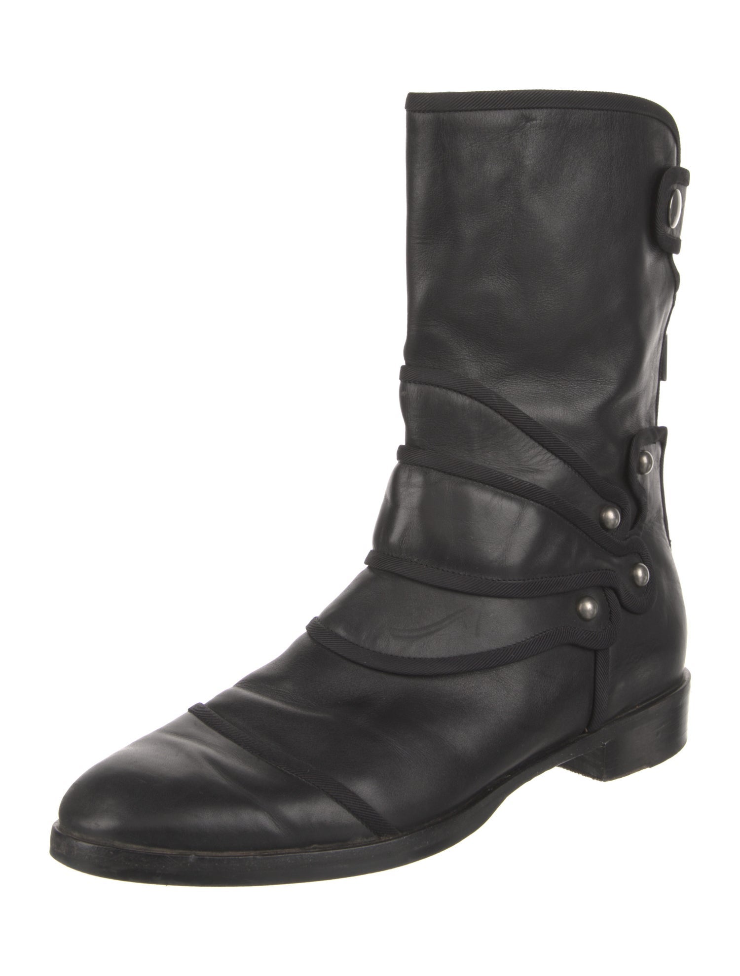 Dolce & Gabbana Leather Moto Boots