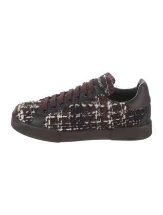Dolce & Gabbana Tweed Tweed Pattern Sneakers