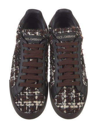 Dolce & Gabbana Tweed Tweed Pattern Sneakers