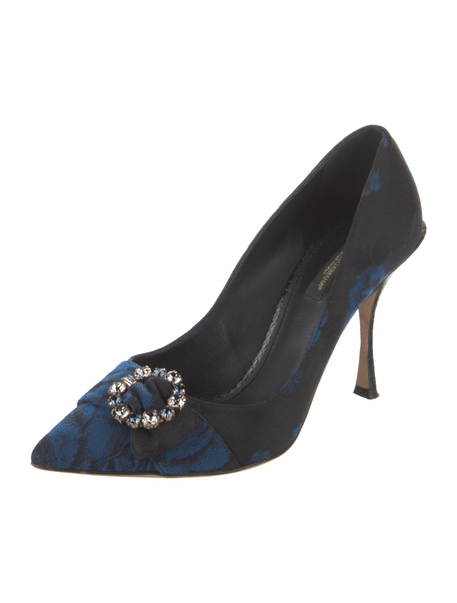 Dolce & Gabbana Satin Floral Print Pumps