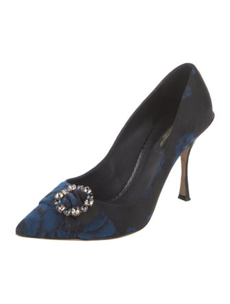 Dolce & Gabbana Satin Floral Print Pumps