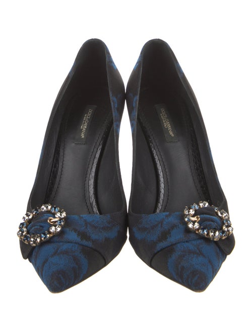 Dolce & Gabbana Satin Floral Print Pumps