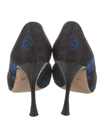 Dolce & Gabbana Satin Floral Print Pumps