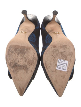 Dolce & Gabbana Satin Floral Print Pumps