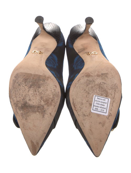 Dolce & Gabbana Satin Floral Print Pumps