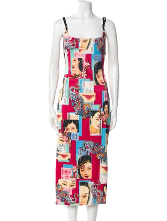 D&G Printed Long Dress