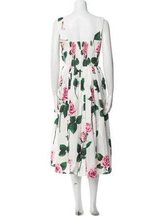 Dolce & Gabbana Floral Print Midi Length Dress