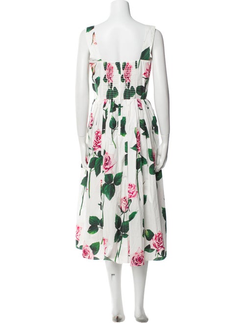 Dolce & Gabbana Floral Print Midi Length Dress