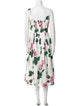 Dolce & Gabbana Floral Print Midi Length Dress