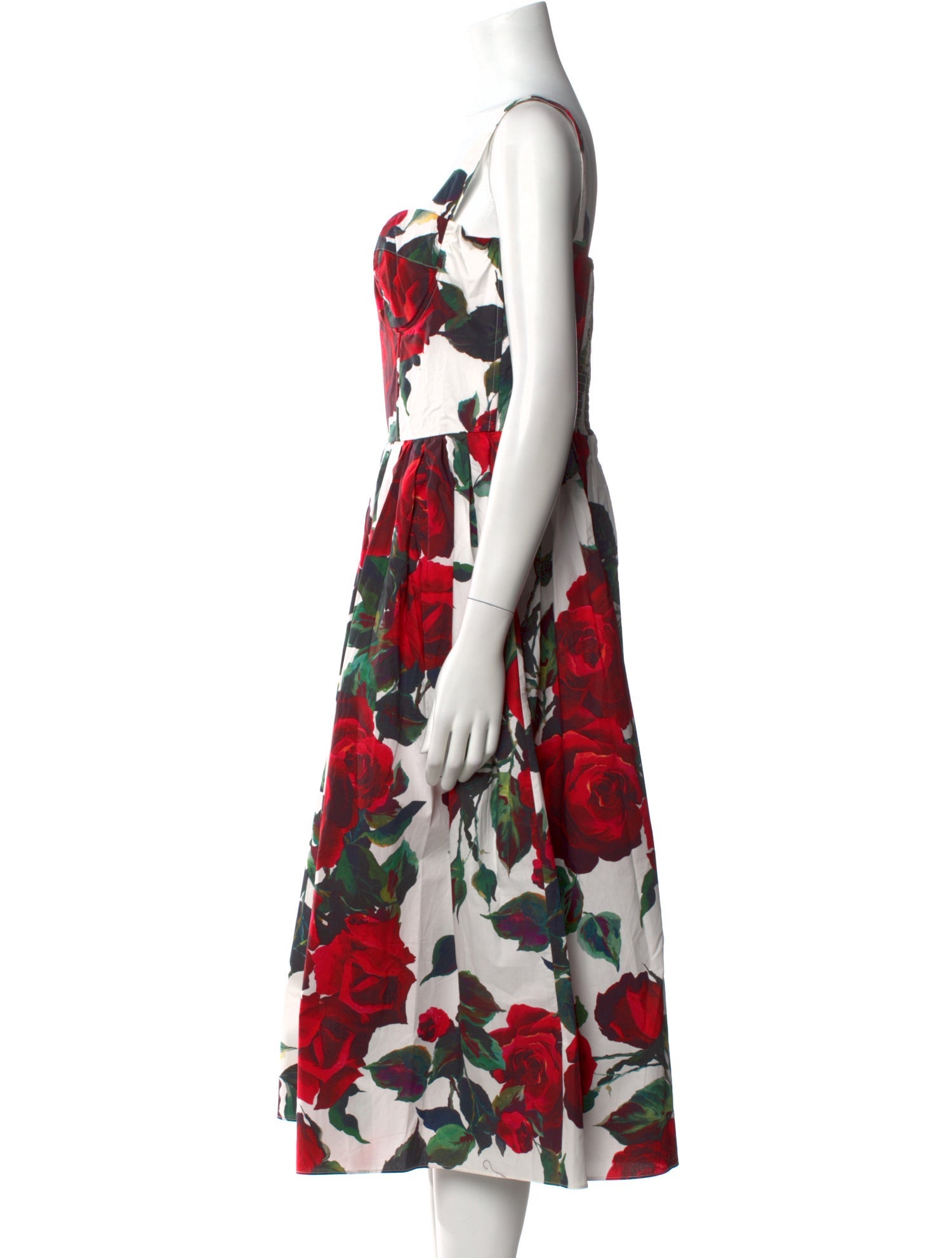 Dolce & Gabbana Floral Print Midi Length Dress