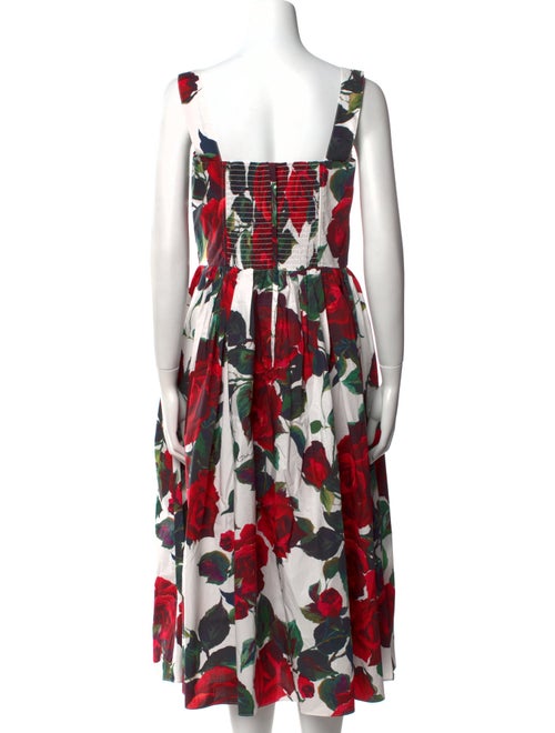Dolce & Gabbana Floral Print Midi Length Dress