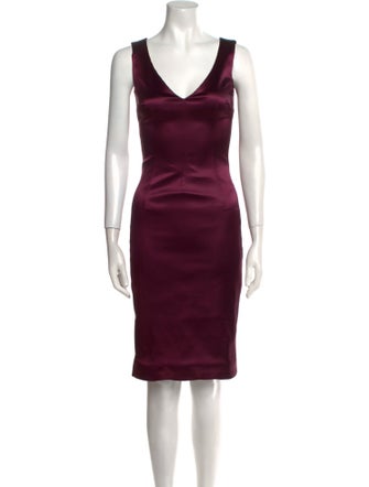 Dolce & Gabbana V-Neck Knee-Length Dress