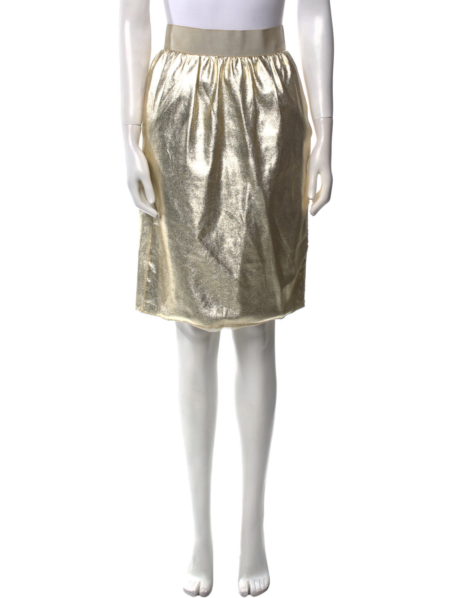 Dolce & Gabbana Grosgrain Trim Knee-Length Skirt