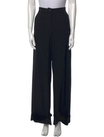 Dolce & Gabbana Virgin Wool Wide Leg Pants