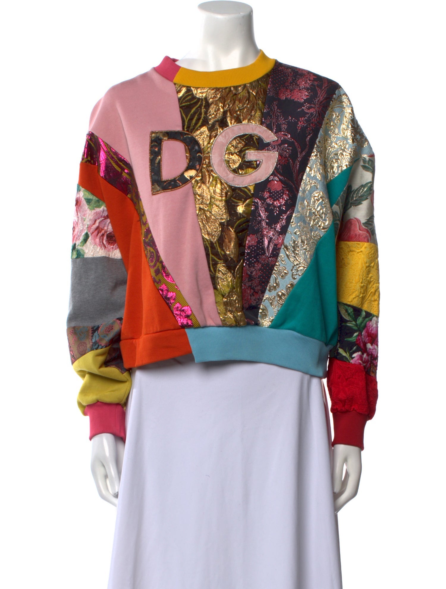 Dolce & Gabbana Printed Scoop Neck Sweatshirt