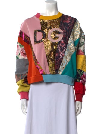 Dolce & Gabbana Printed Scoop Neck Sweatshirt