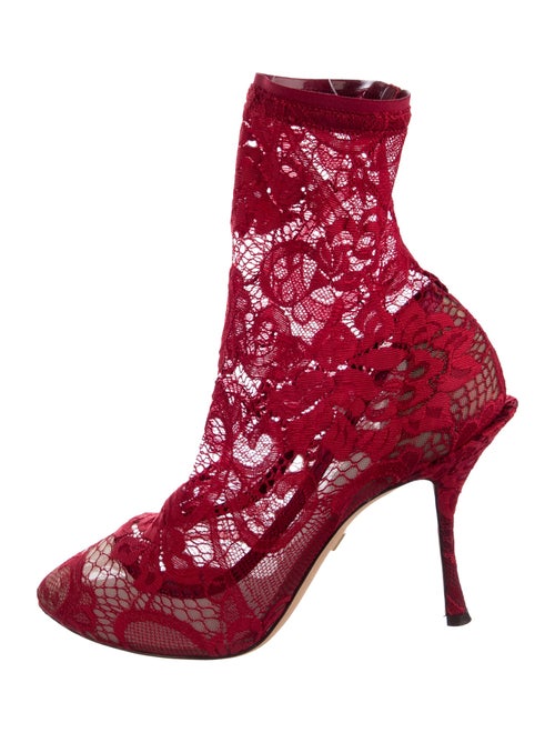 Dolce & Gabbana Lace Lace Pattern Sock Boots