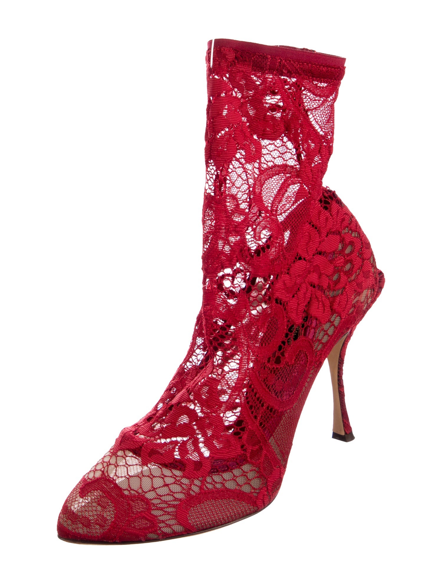 Dolce & Gabbana Lace Lace Pattern Sock Boots