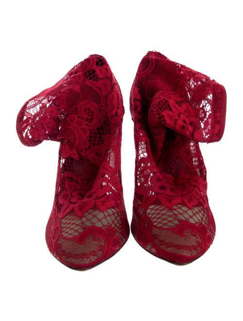 Dolce & Gabbana Lace Lace Pattern Sock Boots