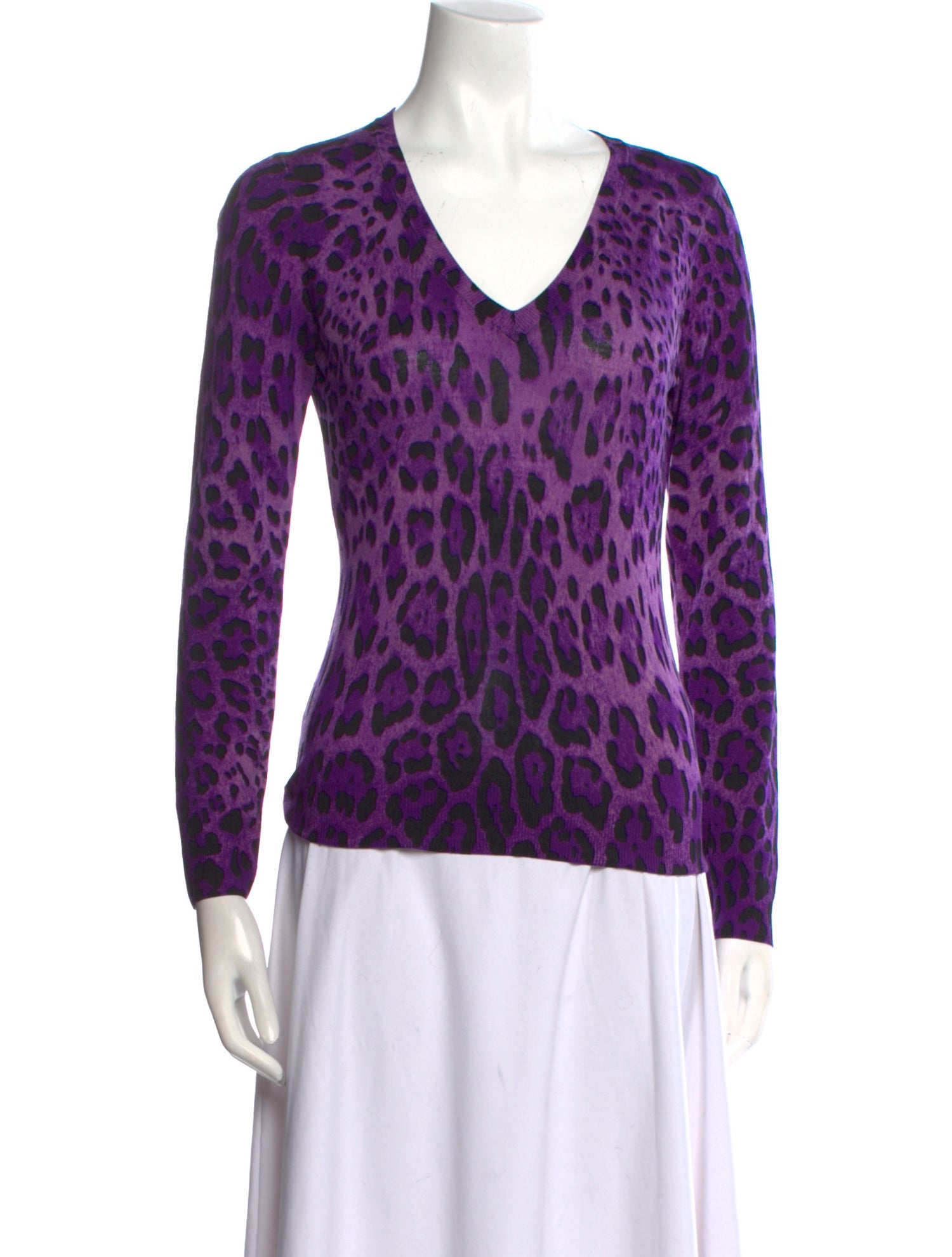 Dolce & Gabbana Virgin Wool Animal Print Sweater