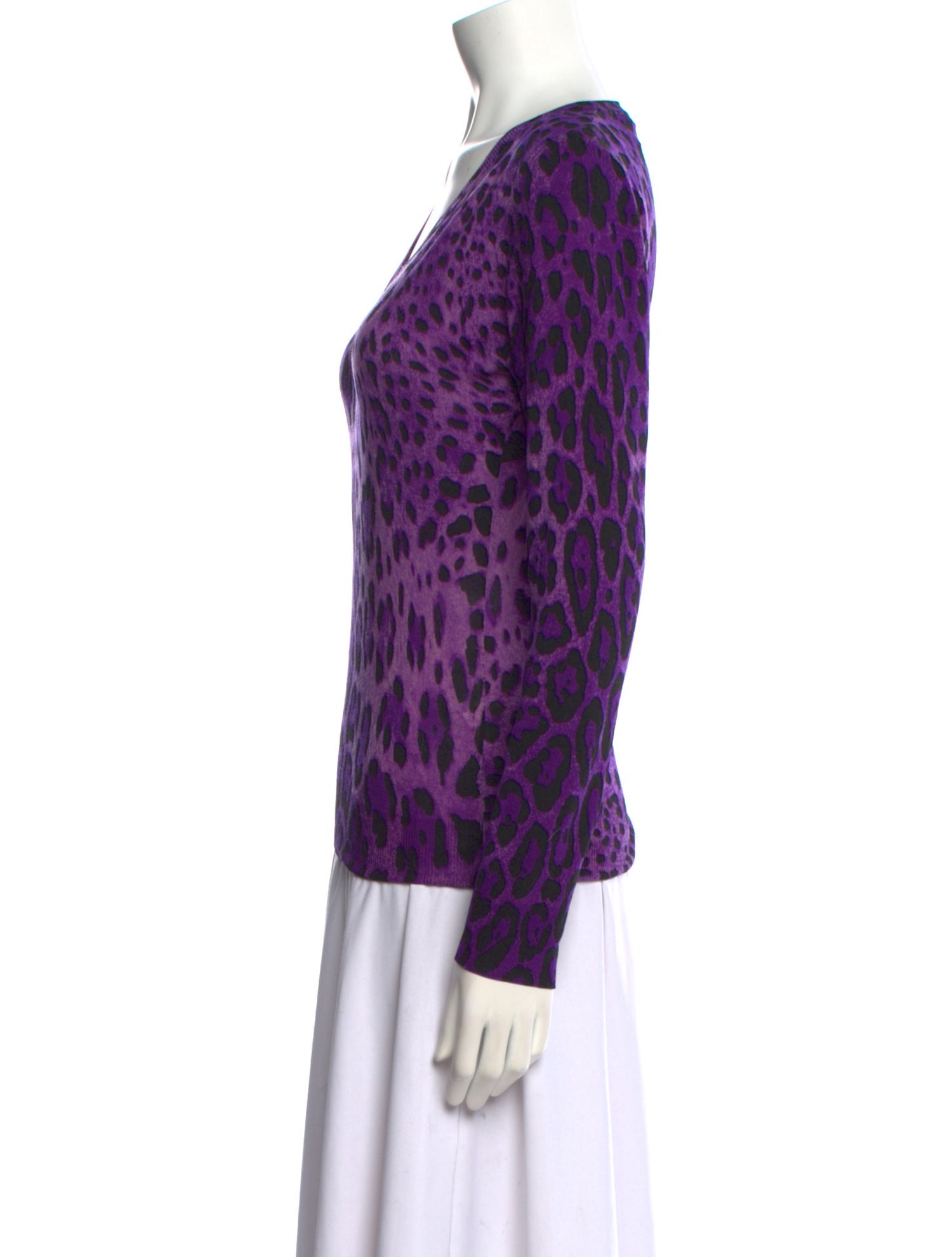 Dolce & Gabbana Virgin Wool Animal Print Sweater
