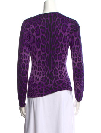 Dolce & Gabbana Virgin Wool Animal Print Sweater