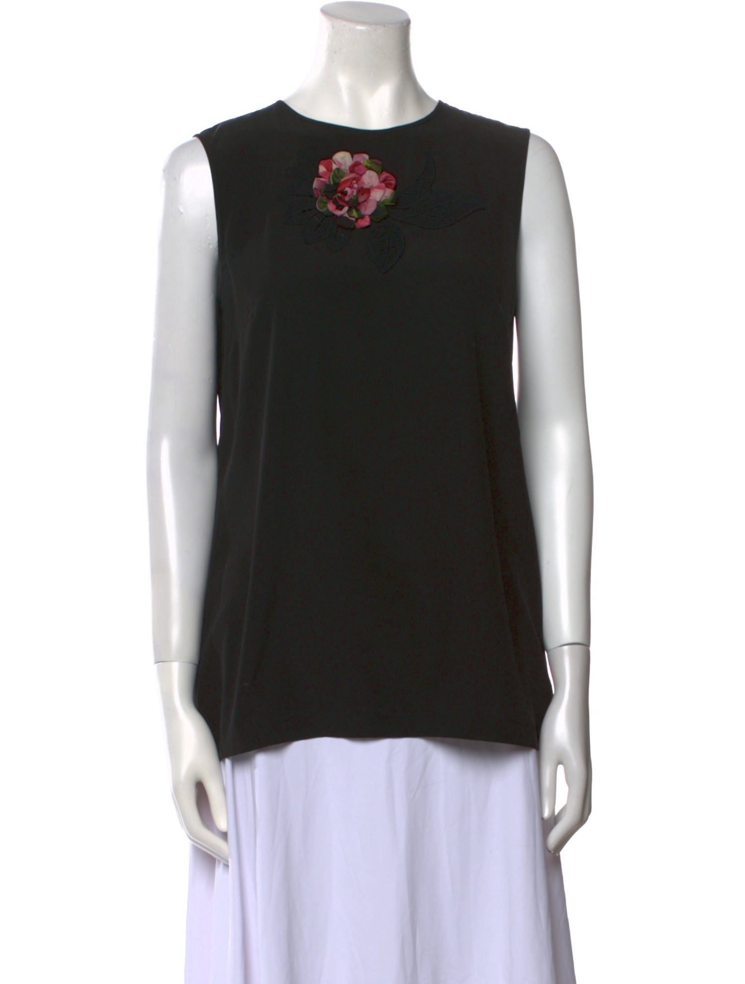 Dolce & Gabbana Silk Crew Neck Top