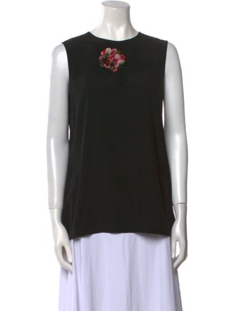 Dolce & Gabbana Silk Crew Neck Top