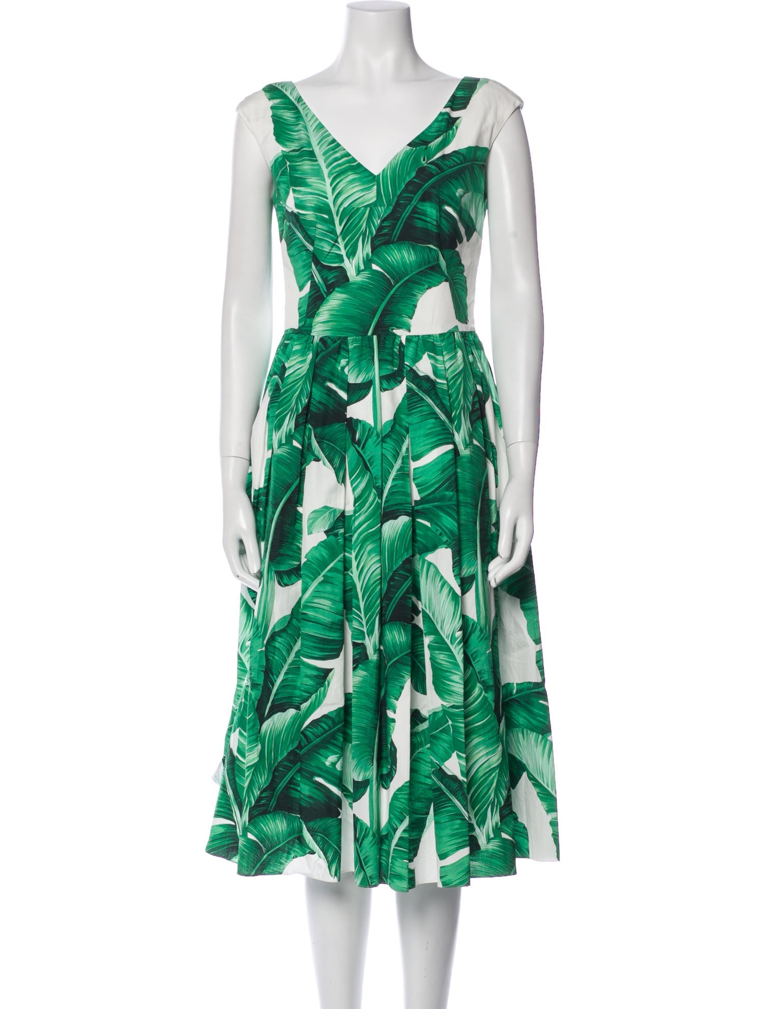 Dolce & Gabbana Floral Print Midi Length Dress