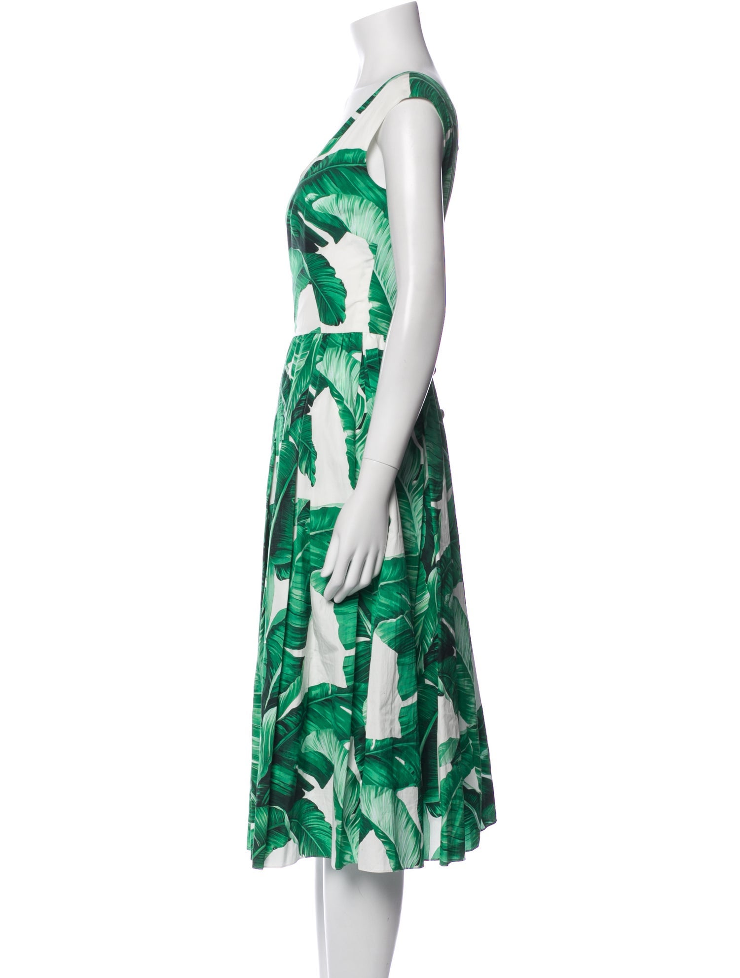 Dolce & Gabbana Floral Print Midi Length Dress