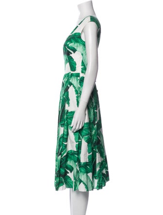 Dolce & Gabbana Floral Print Midi Length Dress