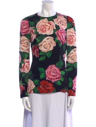 Dolce & Gabbana Silk Floral Print Blouse
