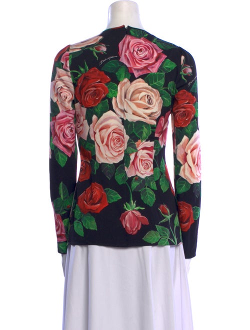 Dolce & Gabbana Silk Floral Print Blouse