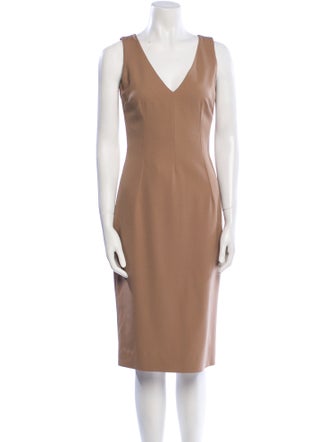 Dolce & Gabbana Virgin Wool Midi Length Dress