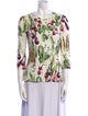 Dolce & Gabbana Printed Scoop Neck Blouse