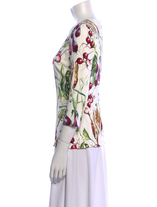 Dolce & Gabbana Printed Scoop Neck Blouse