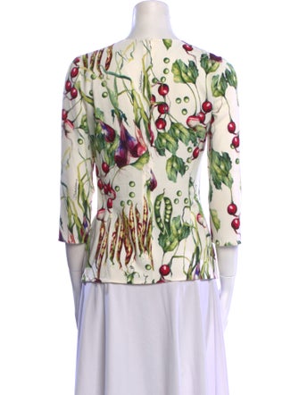 Dolce & Gabbana Printed Scoop Neck Blouse