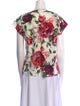 Dolce & Gabbana Floral Print Crew Neck T-Shirt