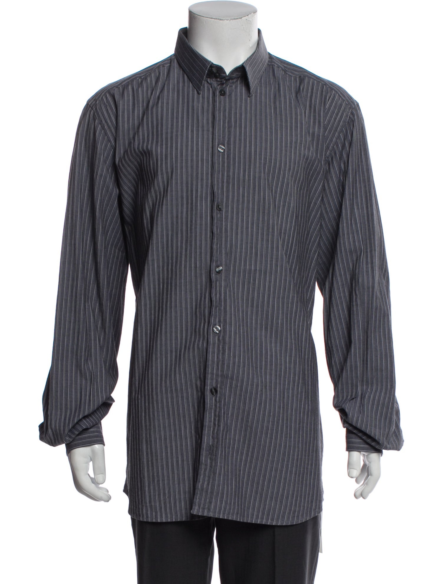 Dolce & Gabbana Striped Long Sleeve Dress Shirt