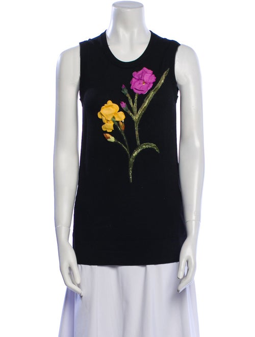 Dolce & Gabbana Virgin Wool Graphic Print Top