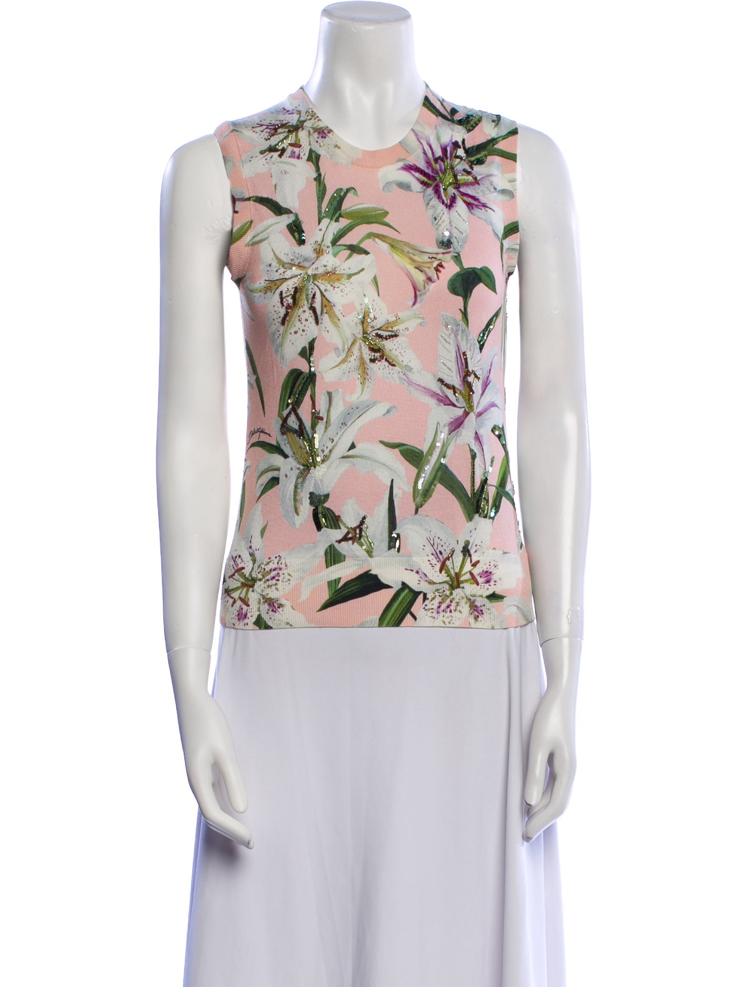 Dolce & Gabbana Silk Floral Print Top