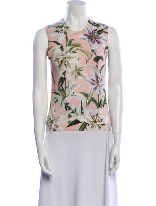 Dolce & Gabbana Silk Floral Print Top
