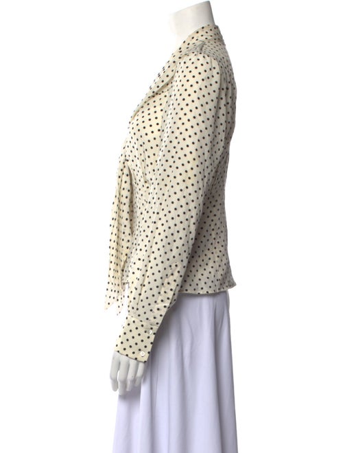 Dolce & Gabbana Silk Polka Dot Print Blouse